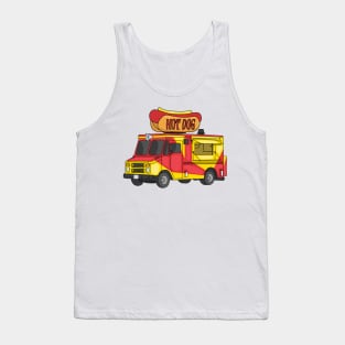 Hot dog food truck cartoon illustration Tank Top